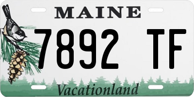 ME license plate 7892TF