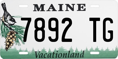 ME license plate 7892TG