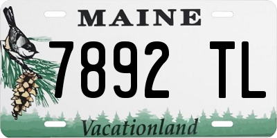 ME license plate 7892TL