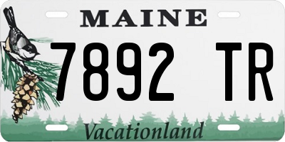 ME license plate 7892TR