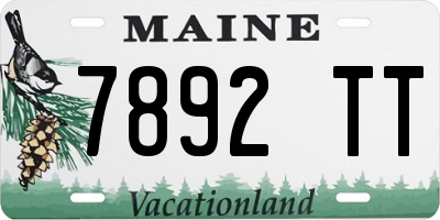 ME license plate 7892TT