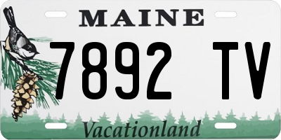 ME license plate 7892TV