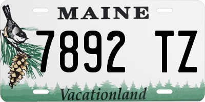 ME license plate 7892TZ