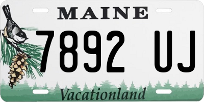 ME license plate 7892UJ