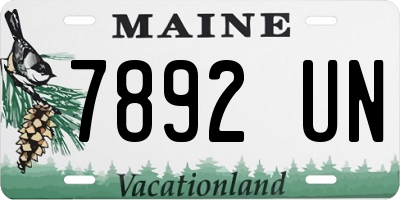ME license plate 7892UN