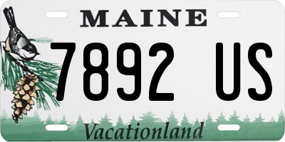 ME license plate 7892US