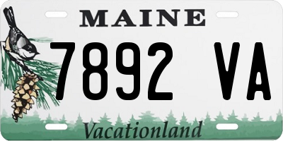 ME license plate 7892VA