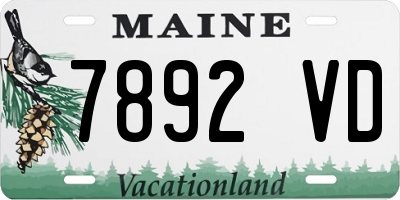 ME license plate 7892VD