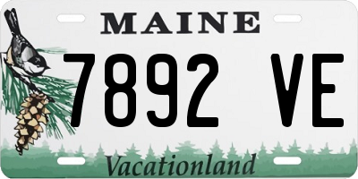 ME license plate 7892VE
