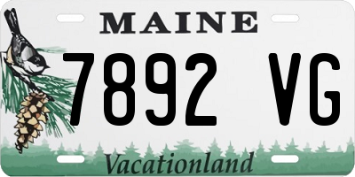 ME license plate 7892VG