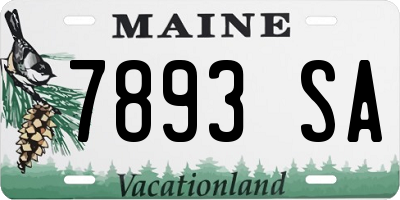 ME license plate 7893SA