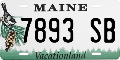 ME license plate 7893SB