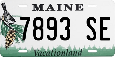 ME license plate 7893SE