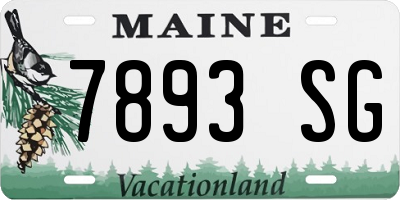 ME license plate 7893SG