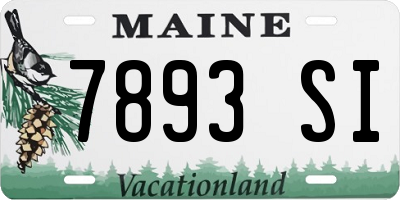 ME license plate 7893SI