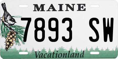 ME license plate 7893SW