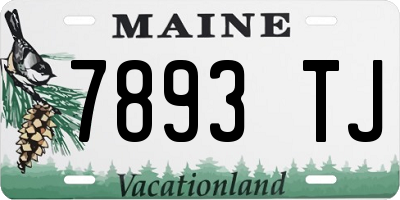 ME license plate 7893TJ