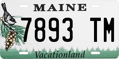 ME license plate 7893TM