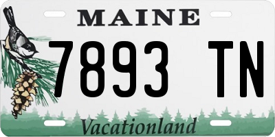 ME license plate 7893TN