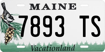 ME license plate 7893TS
