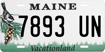 ME license plate 7893UN