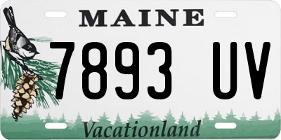 ME license plate 7893UV