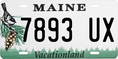ME license plate 7893UX