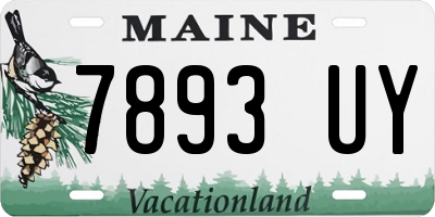 ME license plate 7893UY