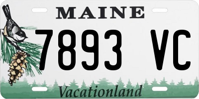 ME license plate 7893VC