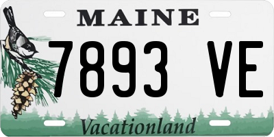 ME license plate 7893VE