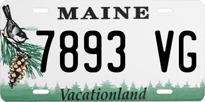 ME license plate 7893VG