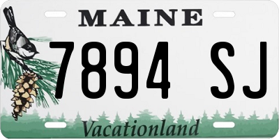 ME license plate 7894SJ