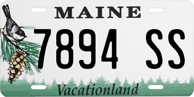 ME license plate 7894SS