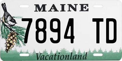 ME license plate 7894TD