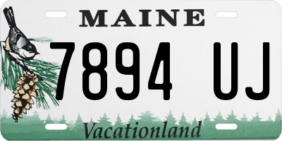 ME license plate 7894UJ