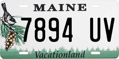 ME license plate 7894UV