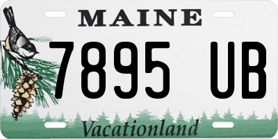 ME license plate 7895UB