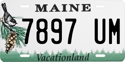 ME license plate 7897UM