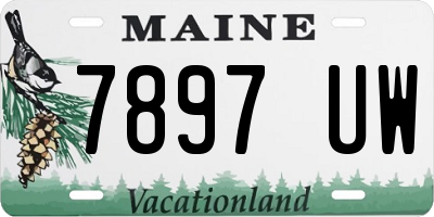 ME license plate 7897UW