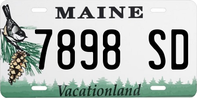 ME license plate 7898SD