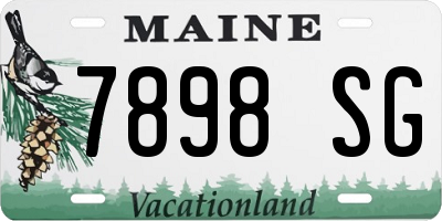 ME license plate 7898SG