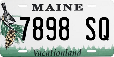 ME license plate 7898SQ