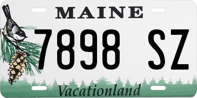 ME license plate 7898SZ