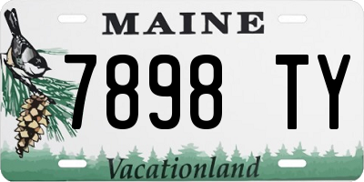 ME license plate 7898TY