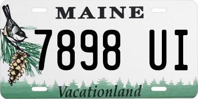 ME license plate 7898UI