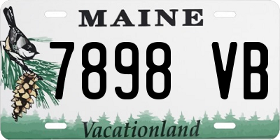 ME license plate 7898VB