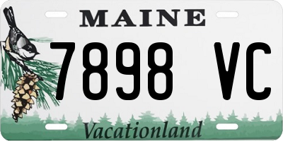 ME license plate 7898VC