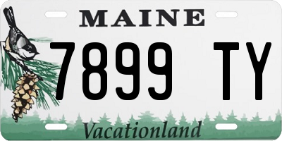 ME license plate 7899TY