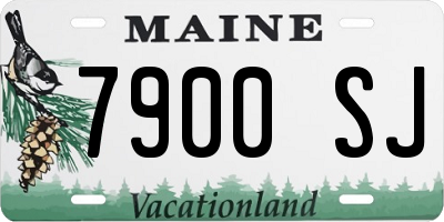 ME license plate 7900SJ