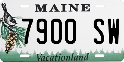 ME license plate 7900SW